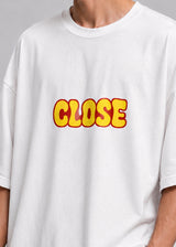 CLOSE SOCIETY - Ανδρικό oversized t-shirt - Λευκό STO-312