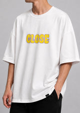 CLOSE SOCIETY - Ανδρικό oversized t-shirt - Λευκό STO-313