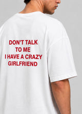 CLOSE SOCIETY - Ανδρικό oversized t-shirt Don't Talk- Λευκό STO-326