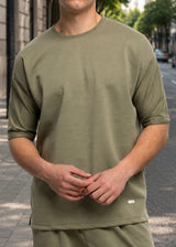 Close Society - Ανδρικό t-shirt regular fit - Χακί STS-PUNTO