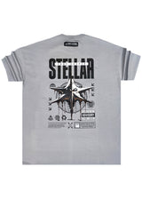 Ανδρική κοντομάνικη μπλούζα Tony couper - TO25/13 - stellar oversized t-shirt γκρι ανοιχτό