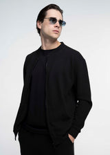 Ανδρική Ζακέτα Close Society-WAFFLE JACKET-black