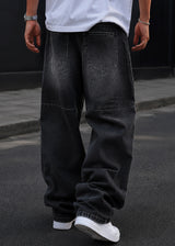 GUF CLOTHING - Ανδρικό τζιν παντελόνι Baggy - Μαύρο YX-3717
