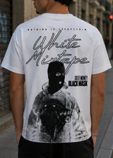 GUF CLOTHING Ανδρική κοντομάνικη μπλούζα λευκή White Mixtape Z-1103-white