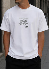 GUF CLOTHING Ανδρική κοντομάνικη μπλούζα λευκή White Mixtape Z-1103-white