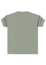 HENRY CLOTHING Ανδρική κοντομάνικη μπλούζα Simple overisized tee ανοιχτό χακί 3-624-fanco