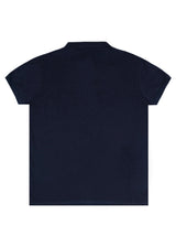 Κοντομάνικη μπλούζα GUF - 00124-5 - mao polo slim fit tee μπλε σκούρο
