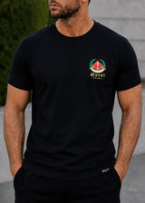 QUEST CLOTHING Ανδρική κοντομάνικη μπλούζα μαύρη 07-GRCU-black