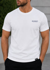 QUEST CLOTHING Ανδρική κοντομάνικη μπλούζα λευκή 08 FREB-white