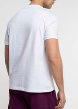 CLOSE SOCIETY Ανδρική κοντομάνικη μπλούζα λευκή Calligraphy black logo 100-15-white