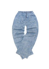GUF CLOTHING Ανδρικό τζιν παντελόνι Baggy με λάστιχο στη μέση 133-6-denim