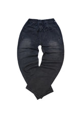 GUF CLOTHING Ανδρικό τζιν παντελόνι Baggy με λάστιχο στη μέση 133-black