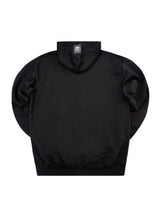 Ανδρική ζακέτα φούτερ με κουκούλα New wave clothing -1400-black basic logo zip-up hoodie -μαύρο