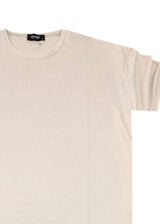 CLOSE SOCIETY Ανδρική κοντομάνικη μπλούζα με πλέξη oversized 14000-beige
