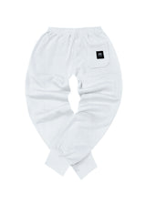 Ανδρική φόρμα με λάστιχο New Wave Clothing-192-32-basic pants regular fit λευκή