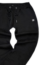 Ανδρική φόρμα με λάστιχο New Wave Clothing - 192-32 - basic pants regular fit μαύρο