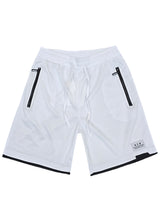 Ανδρική αθλητική βερμούδα GUF - XY-6061 - athletic regular shorts λευκό
