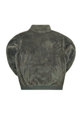 Ανδρική φούτερ με κολάρο New wave clothing - 232-39 - half zip sherpa design χακί