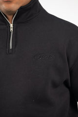 TWO BROTHERS - Ανδρικό μακρυμάνικο φούτερ Half Zip - Μαύρο BF-26400