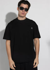 Αντρική κοντομάνικη μπλούζα Vinyl Art Clothing - 75930-01 - sizzle lips oversized tee μαύρο