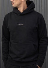 Ανδρικό φούτερ με κουκούλα Henry Clothing-3-514-Henry logo hoodie black