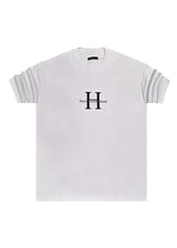 Ανδρική κοντομάνικη μπλούζα Henry clothing - 3-612 - H logo λευκό