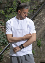 HENRY CLOTHING Ανδρική κοντομάνικη μπλούζα λευκή 3-613-white