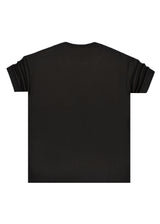 Ανδρική κοντομάνικη μπλούζα Henry clothing - 3-624 - simple overisized fit μαύρο