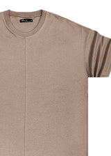 Ανδρική κοντομάνικη μπλούζα Henry clothing - 3-624 - simple overisized fit tee καφέ