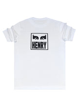 Ανδρική κοντομάνικη μπλούζα Henry clothing 3-638-λευκή