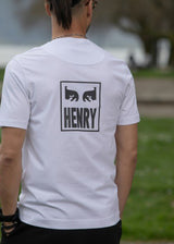Ανδρική κοντομάνικη μπλούζα Henry clothing 3-638-λευκή