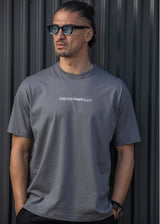 Ανδρική κοντομάνικη μπλούζα Henry Clothing-3-722-Henry premium regular fit tee γκρι