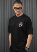 HENRY CLOTHING - Ανδρικό relaxed oversized t-shirt - Μαύρο 3-729