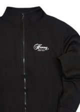 Ανδρική slim fit μαύρη ζακέτα χωρίς χνούδι Henry clothing - 3-739 - black