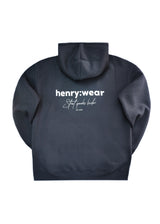 Ανδρικό φούτερ με κουκούλα Henry Clothing-3-763-statement back print ανθρακί