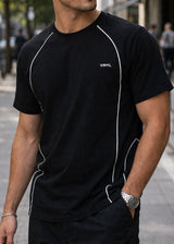 VINYL ART CLOTHING Ανδρική κοντομάνικη μπλούζα μαύρη Urban Line 39670-01
