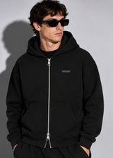 VINYL ART CLOTHING - Ανδρική ζακέτα Graphic zipped hoodie - Μαύρη 57136-01
