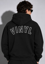 VINYL ART CLOTHING - Ανδρική ζακέτα Graphic zipped hoodie - Μαύρη 57136-01