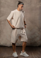 Ανδρική βερμούδα υφασμάτινη Henry Clothing-6-337-beige
