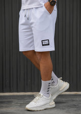 HENRY CLOTHING Ανδρική βερμούδα λευκή patch logo shorts 6-606-white