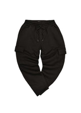 Ανδρική φόρμα cargo Henry clothing-6-614-cargo sweatpants μαύρο