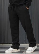 HENRY CLOTHING - Ανδρική φόρμα simple pants regular fit -Μαύρη 6-806