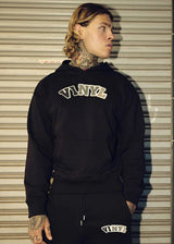 Ανδρικό φούτερ με κουκούλα Vinyl Art Clothing-73714-01-puff logo hoodie regular fit -black