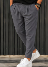 HENRY CLOTHING Ανδρικό ανοιξιάτικο παντελόνι γκρι 8-002-grey