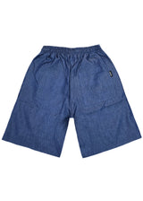 HENRY CLOTHING Ανδρική βερμούδα υφασμάτινη τύπου τζιν 8-112-blue