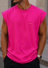 VINYL ART CLOTHING Ανδρική αμάνικη μπλούζα φούξια Sleeveless Oversized Tee 89520-03