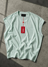 VINYL ART CLOTHING Ανδρική αμάνικη μπλούζα μέντα Sleeveless Oversized Tee 89520-07