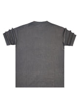 HENRY CLOTHING Ανδρικό κοντομάνικο πουκάμισο σκούρο γκρι mao 9-011-dark grey