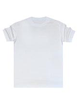 HENRY CLOTHING Ανδρική κοντομάνικη μπλούζα λευκή 9-037-white