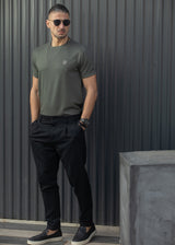 HENRY CLOTHING - Ανδρικό t-shirt - Χακί 9-130